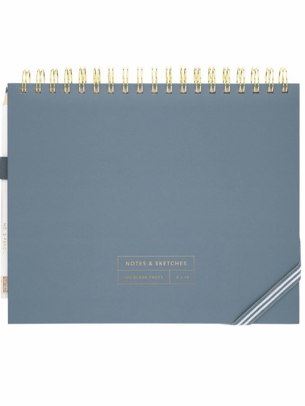 Sugar Paper Essentials 8"x10" Blank Notebook with Pencil Deep Blue 100
Pages